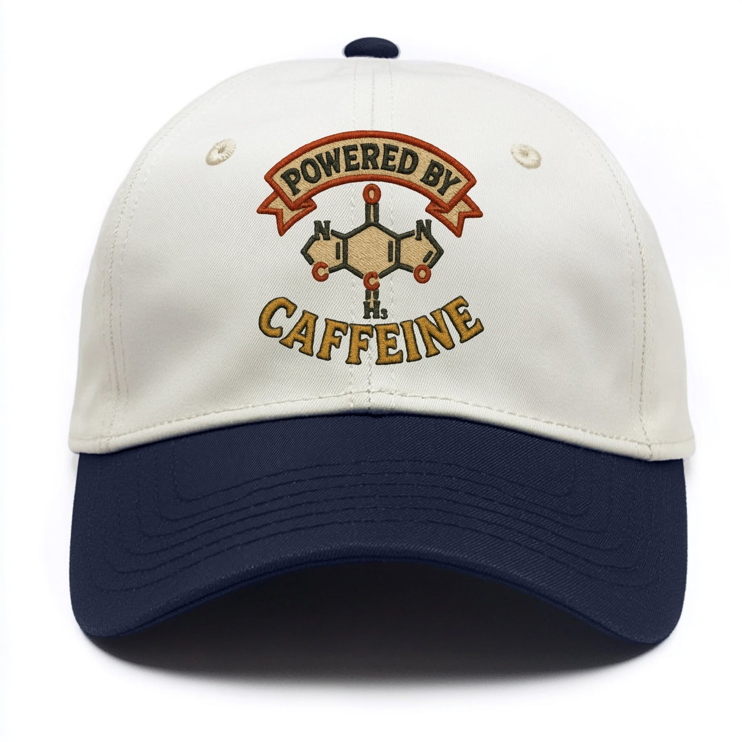 Powered By Caffeine  - Two Tone Cap - Navy