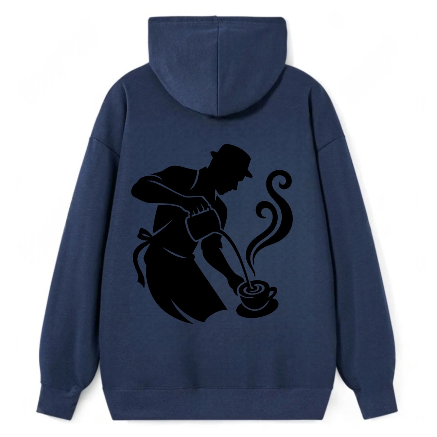Barista creating latte art - Classic Pullover Hoodie - Navy