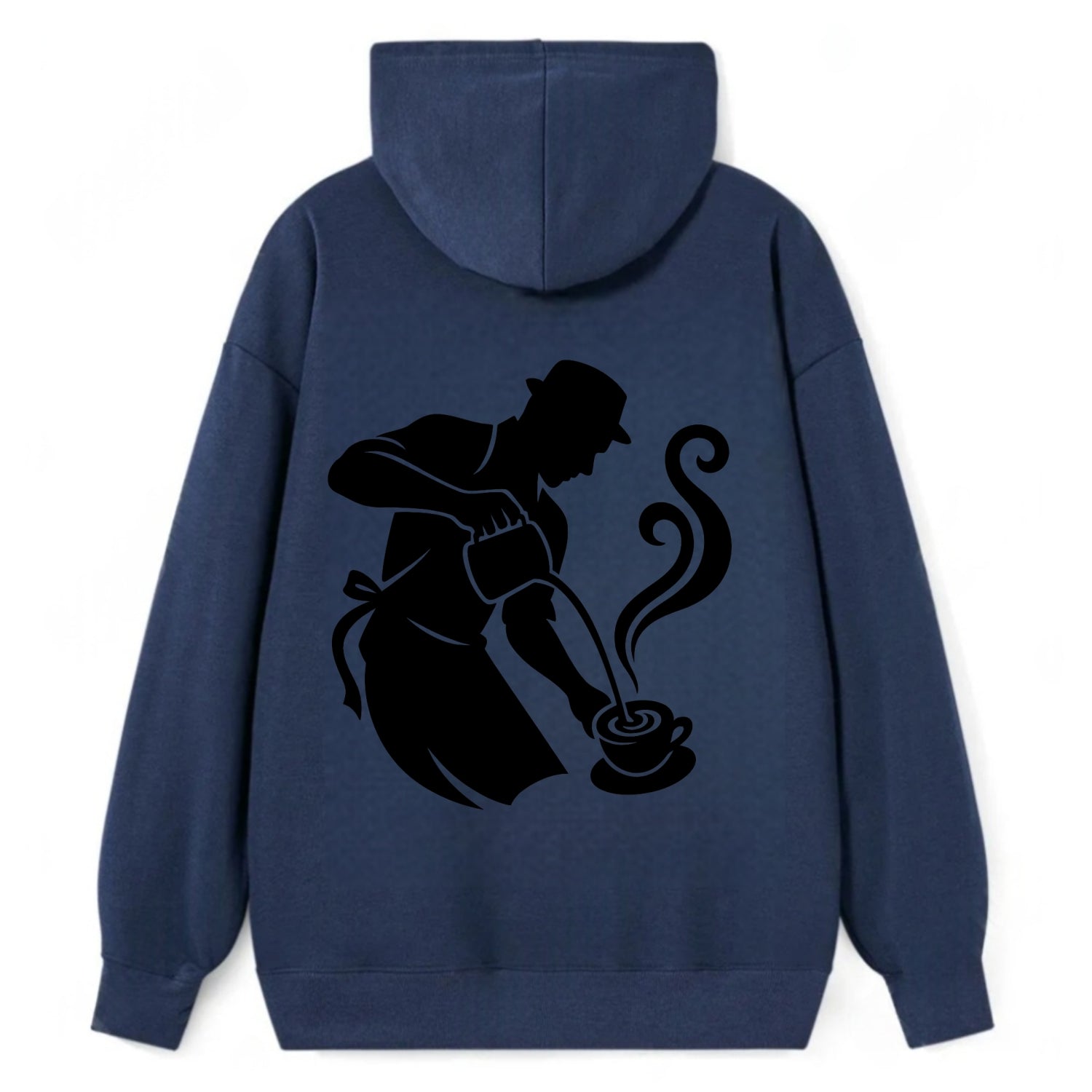 Barista creating latte art - Classic Pullover Hoodie - Navy