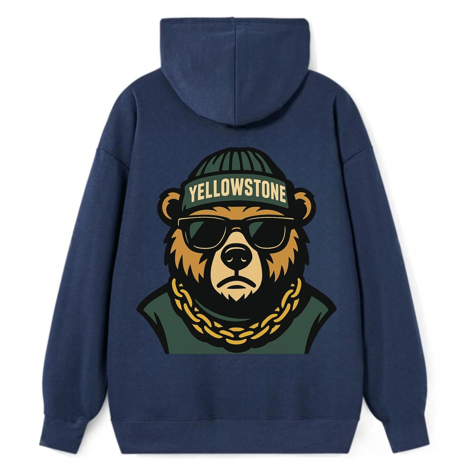 Yellowstone Bear - Classic Pullover Hoodie - Navy