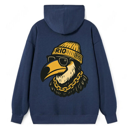 Rio Toucan - Classic Pullover Hoodie - Navy