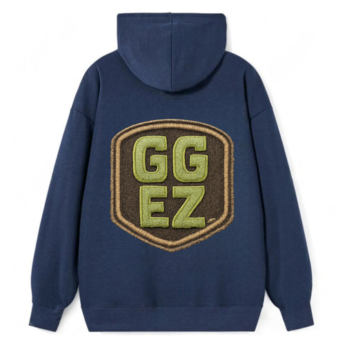 GG EZ - victory text in neon green , easy win - Classic Pullover Hoodie