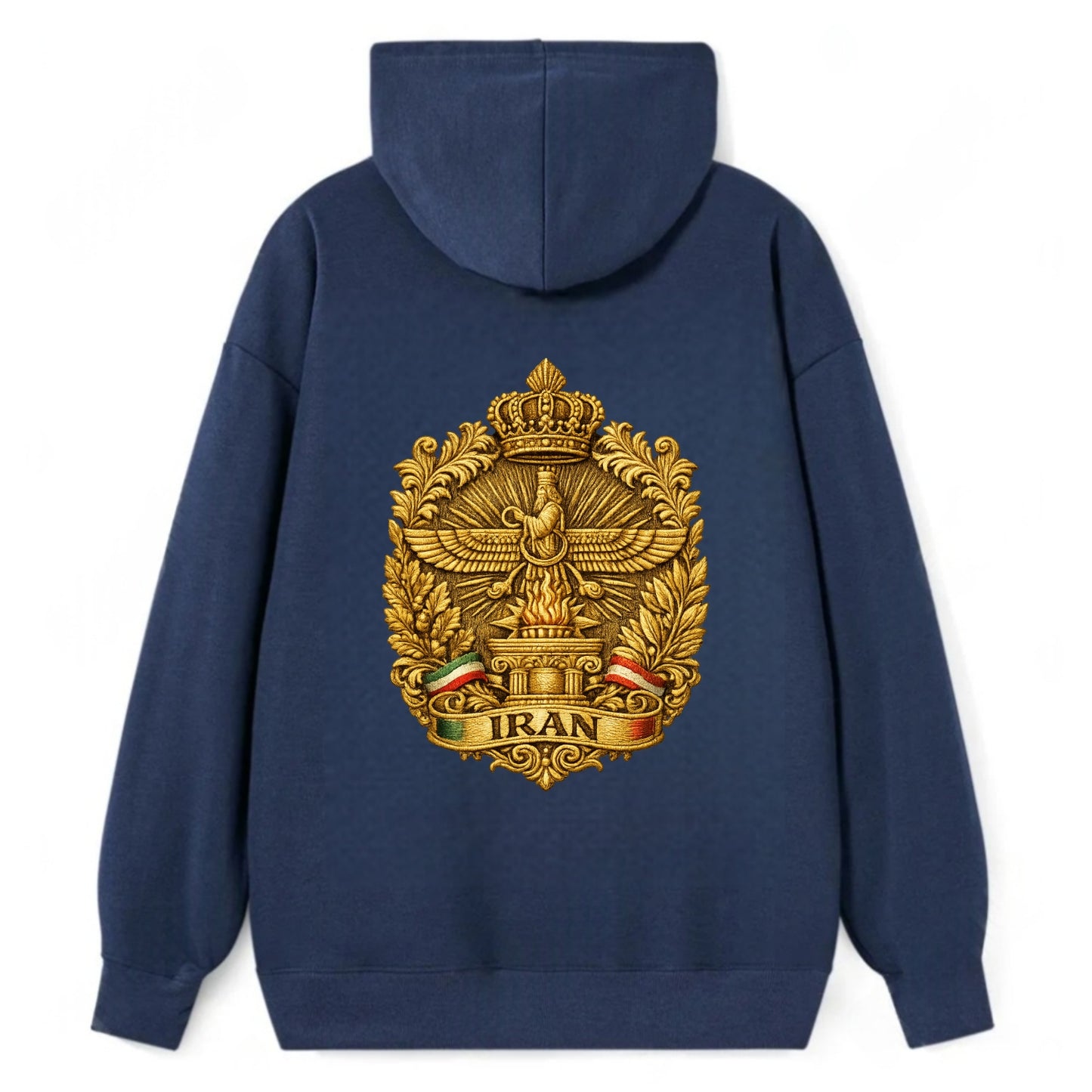 Iran Fire Temple Emblem - Classic Pullover Hoodie - Navy