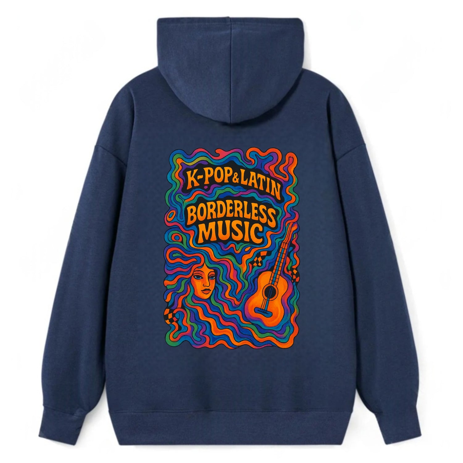 K-Pop and Latin fusion explosion - "Borderless Music" - cross-cultural - Classic Pullover Hoodie - Navy