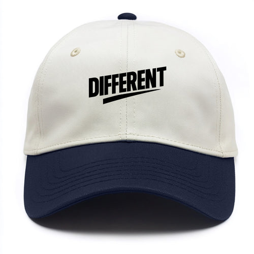 Bold typography design - DIFFERENT - standing out, not following crowd - Two Tone Cap