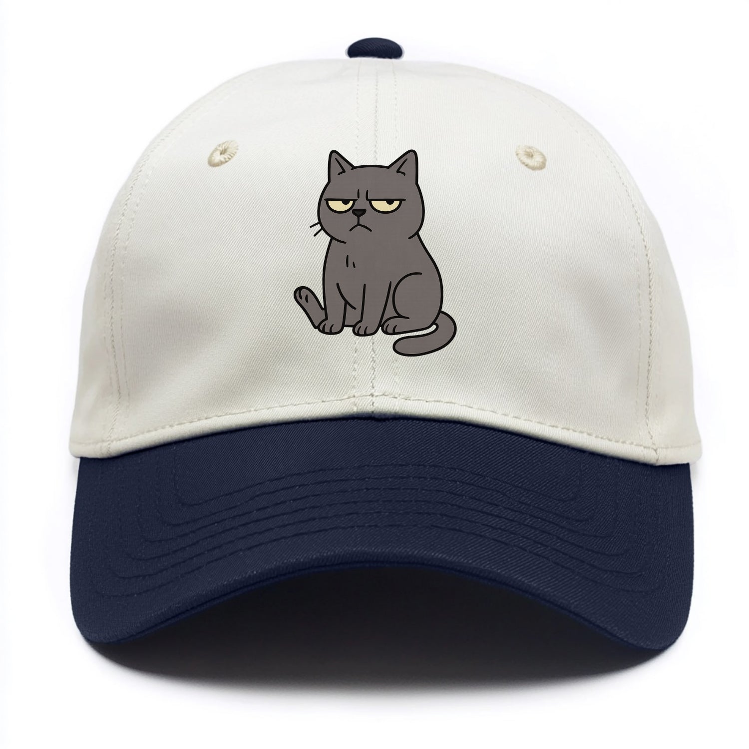 The Cat Judging Silently - Two Tone Cap - Navy