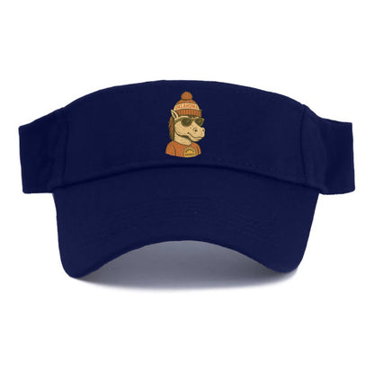 Norman Sooner Horse wearing Oklahoma bea - Visor - Navy