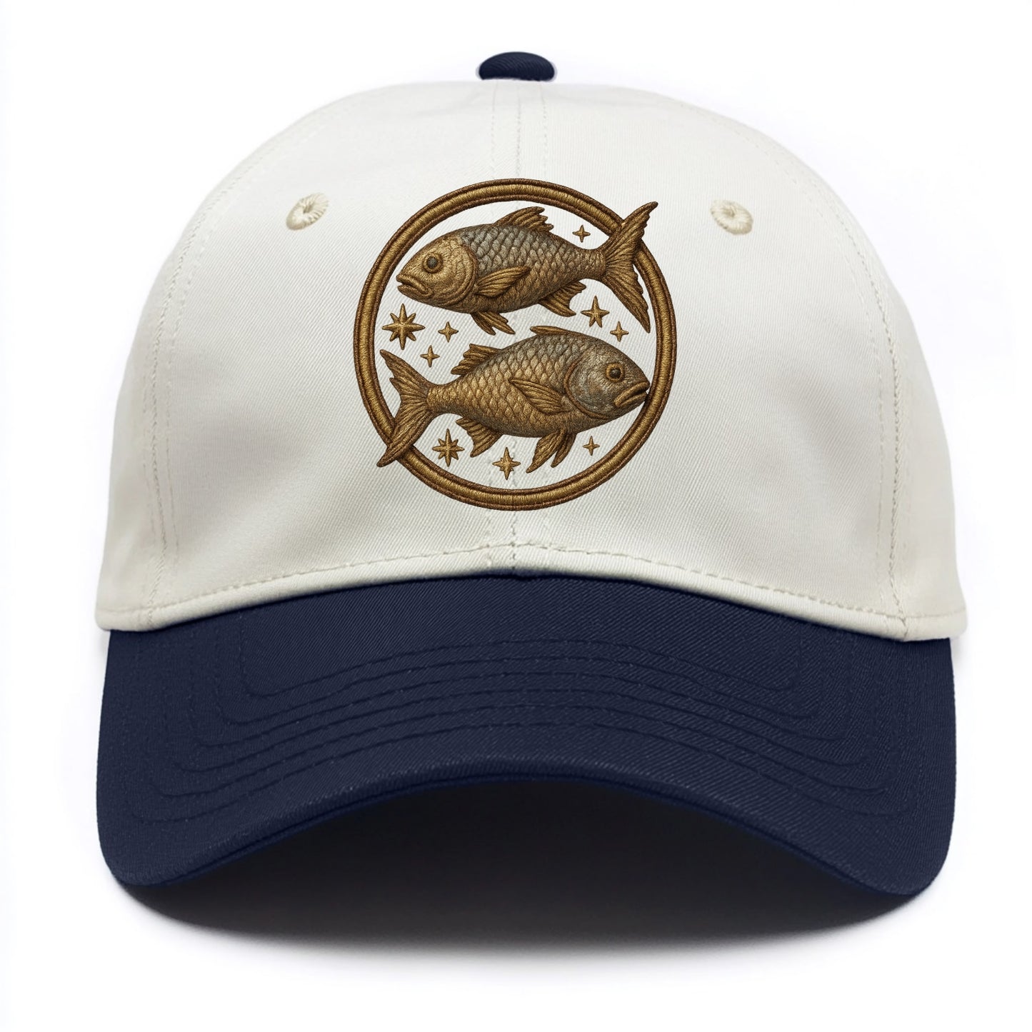 Pisces Fish  - Two Tone Cap - Navy