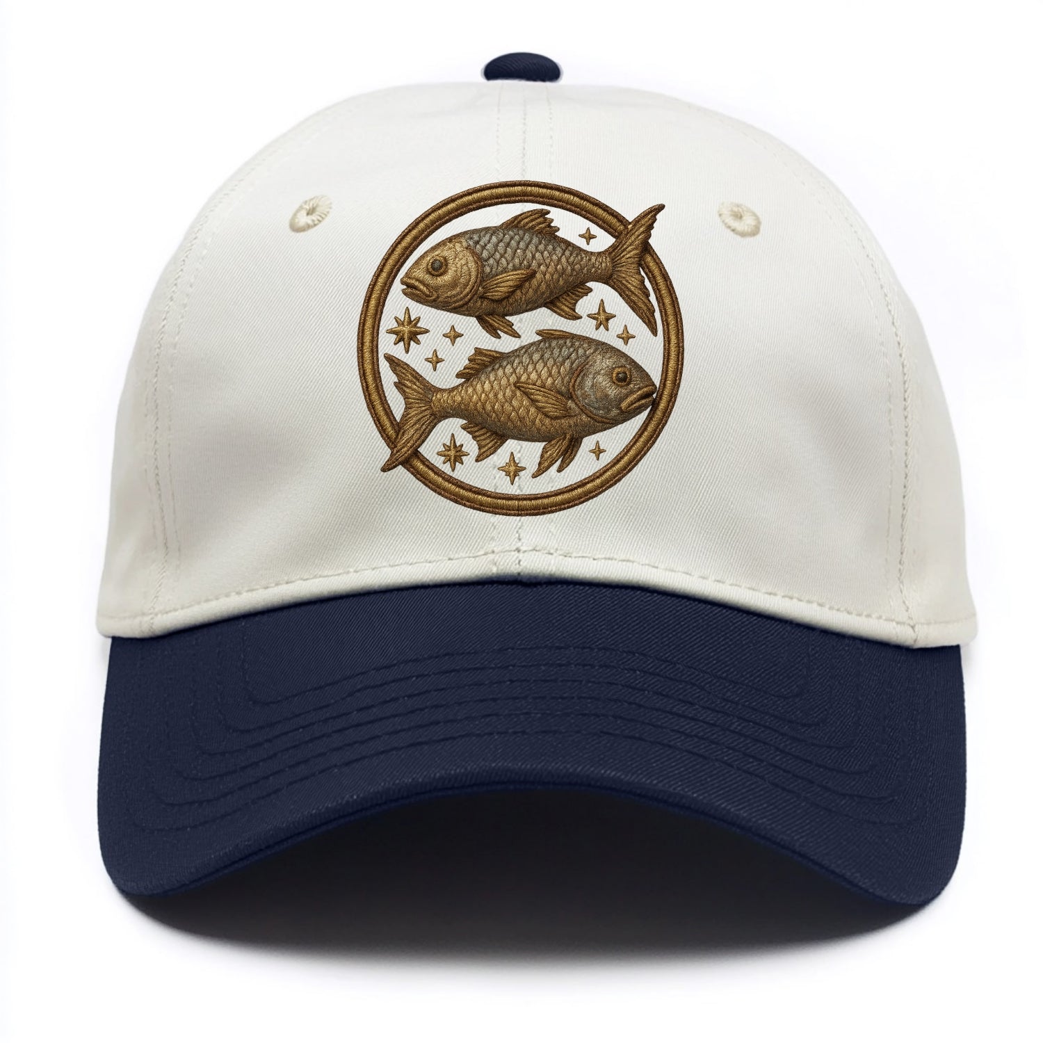 Pisces Fish  - Two Tone Cap - Navy