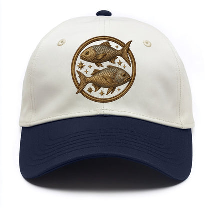 Pisces Fish  - Two Tone Cap - Navy