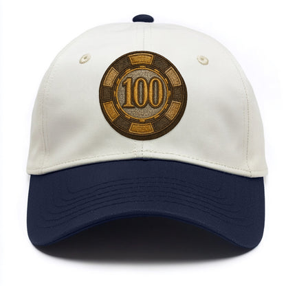 Poker Chip  - Two Tone Cap - Navy