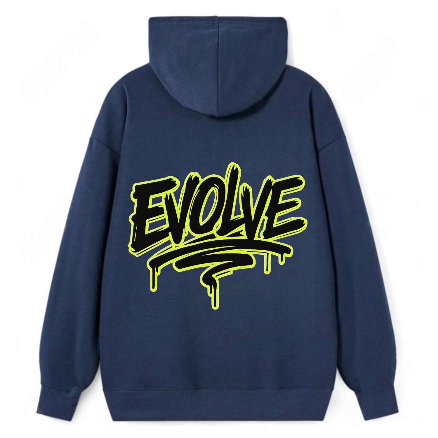 Bold typography design - "EVOLVE" - changing, becoming better - Classic Pullover Hoodie - Navy