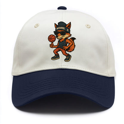 Washington Fox wearing Wizards beanie with capitol patch and wayfarer sunglasses - Two Tone Cap - Navy