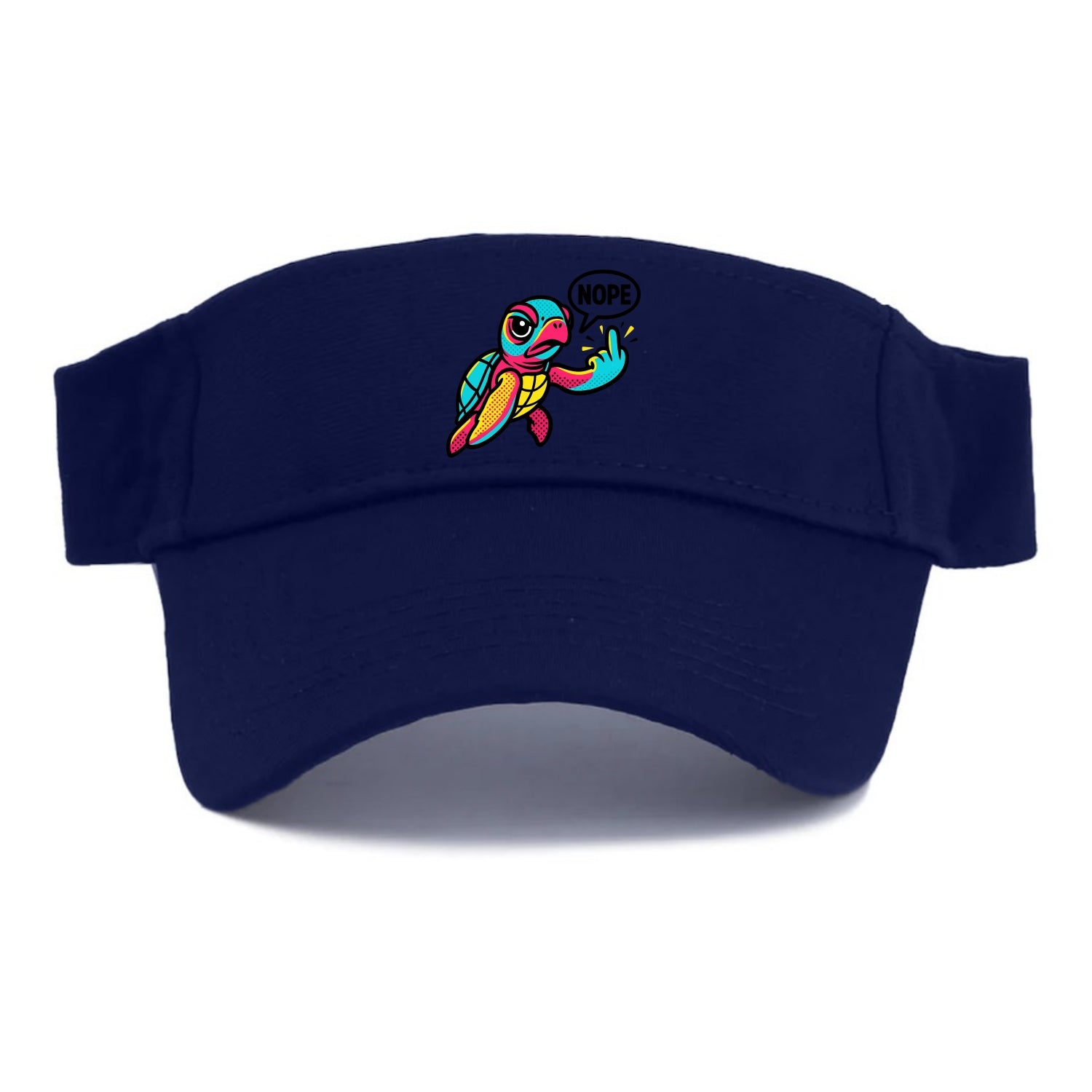 baby sea turtle swimming gracefully, one flipper extended sassily - Visor - Navy