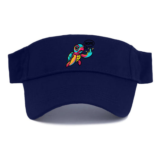baby sea turtle swimming gracefully, one flipper extended sassily - Visor - Navy
