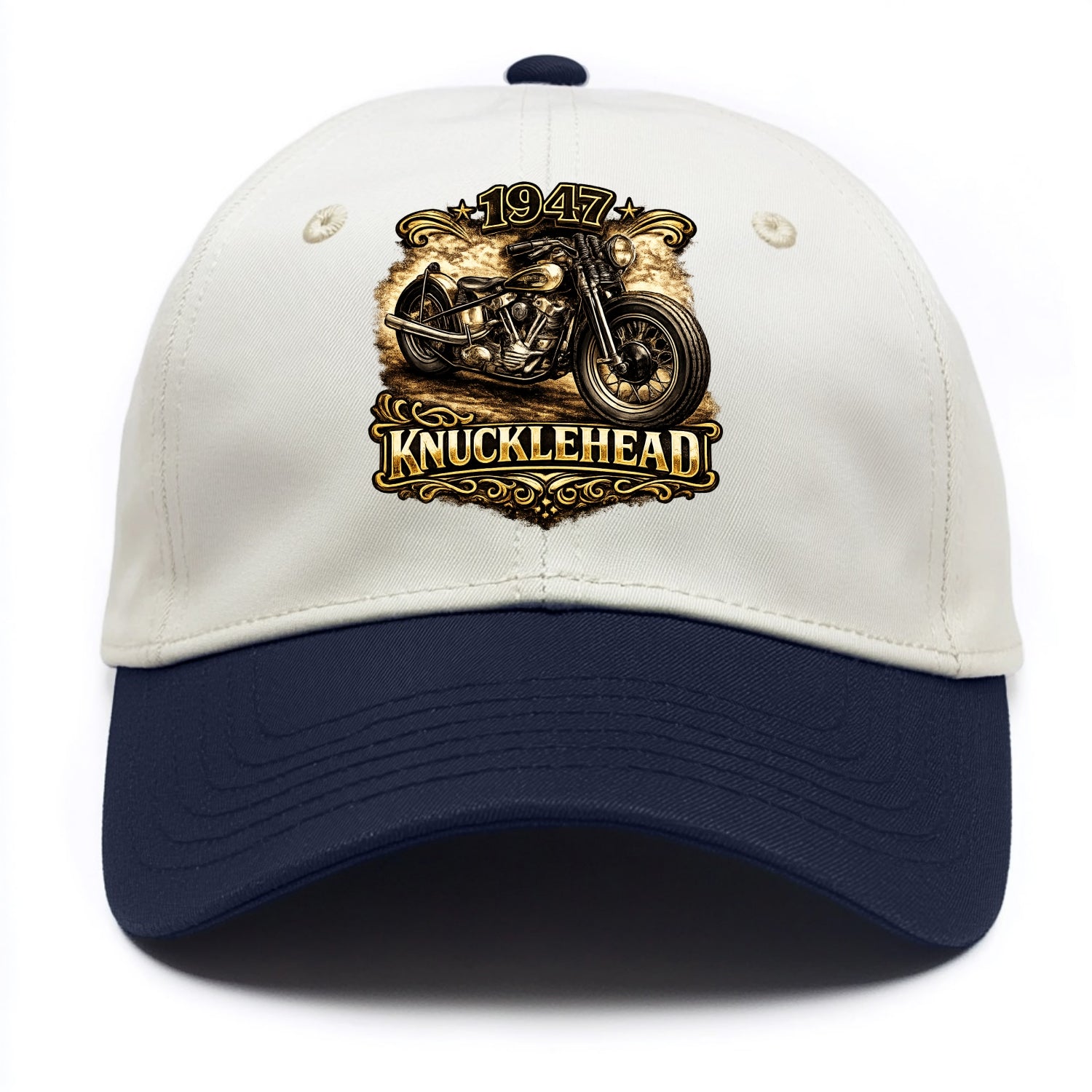 1947 Knucklehead Bobber - Two Tone Cap - Navy