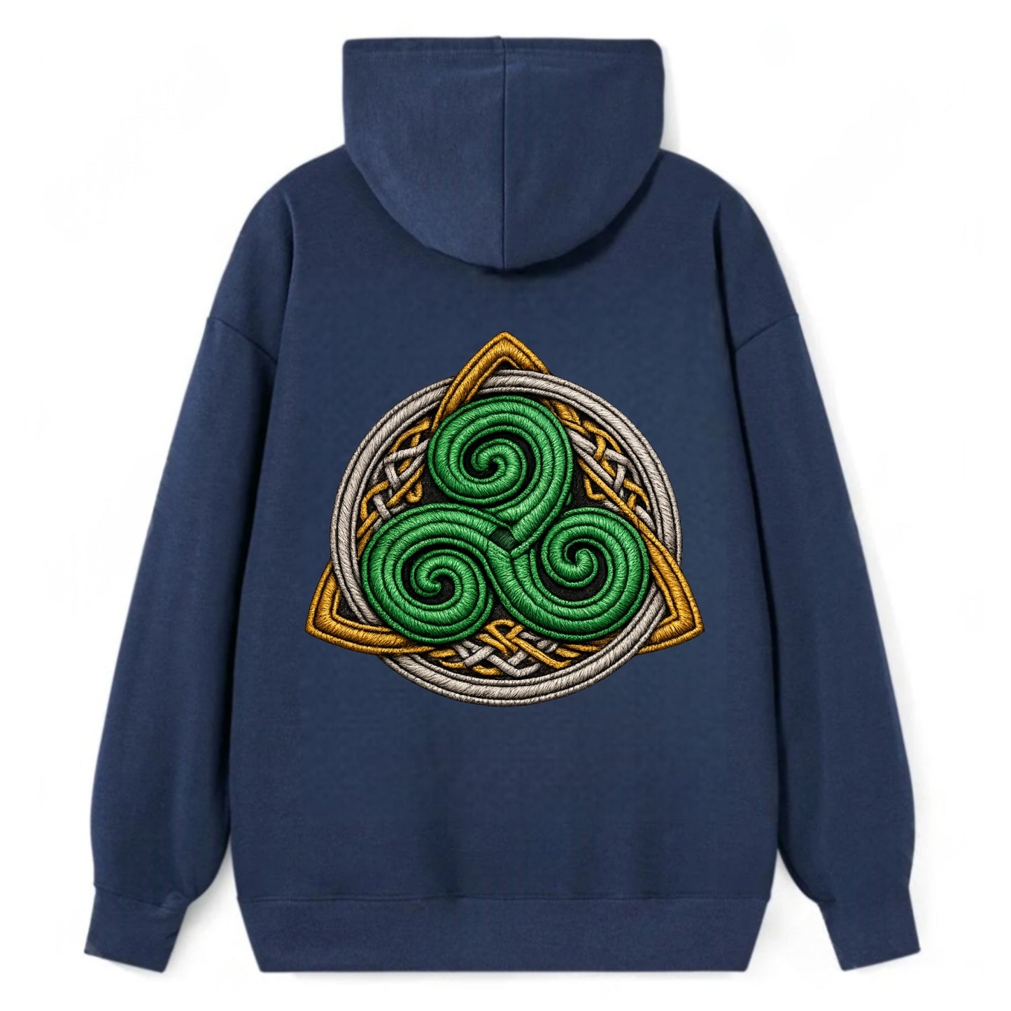 Spiral Knot Triskele - Classic Pullover Hoodie - Navy