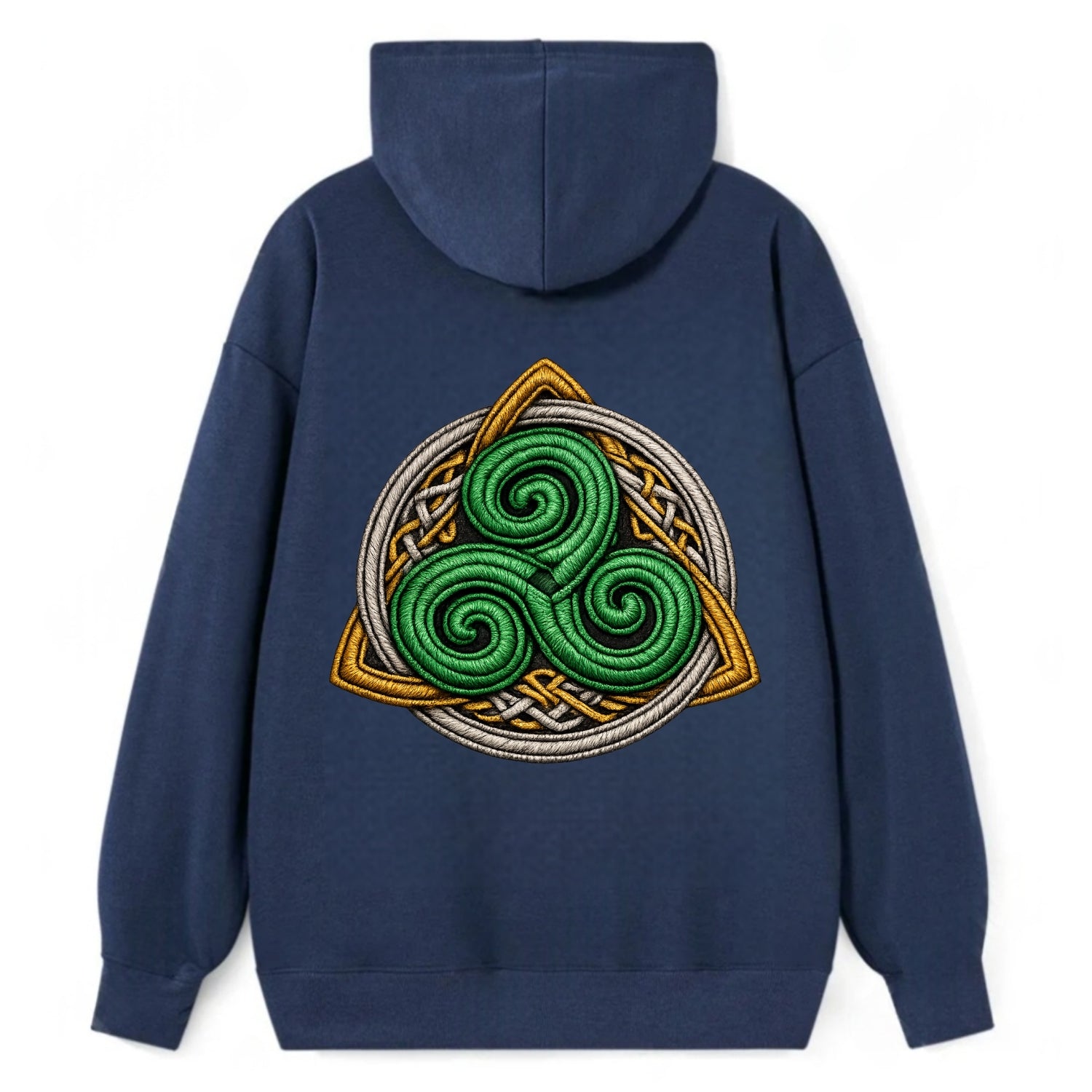 Spiral Knot Triskele - Classic Pullover Hoodie - Navy