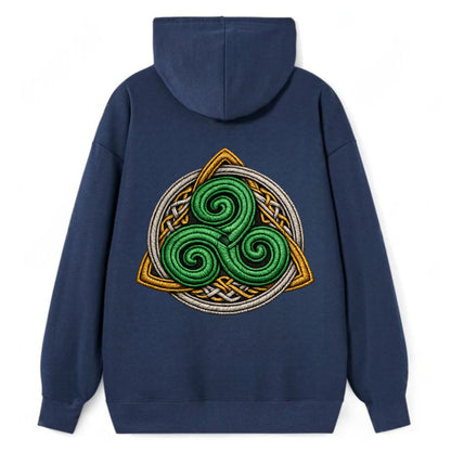Spiral Knot Triskele - Classic Pullover Hoodie - Navy