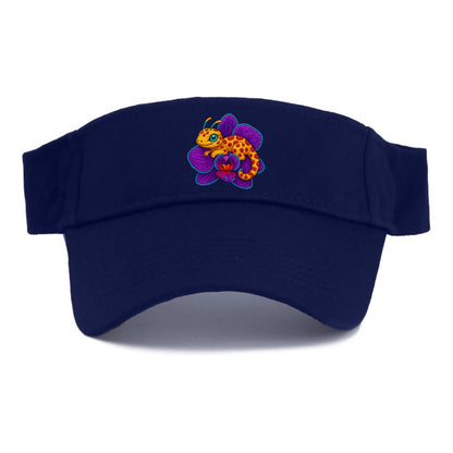 Leopard Orchid - Visor - Navy