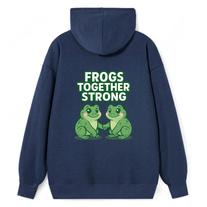 Frogs Together Strong 2 - Classic Pullover Hoodie - Navy