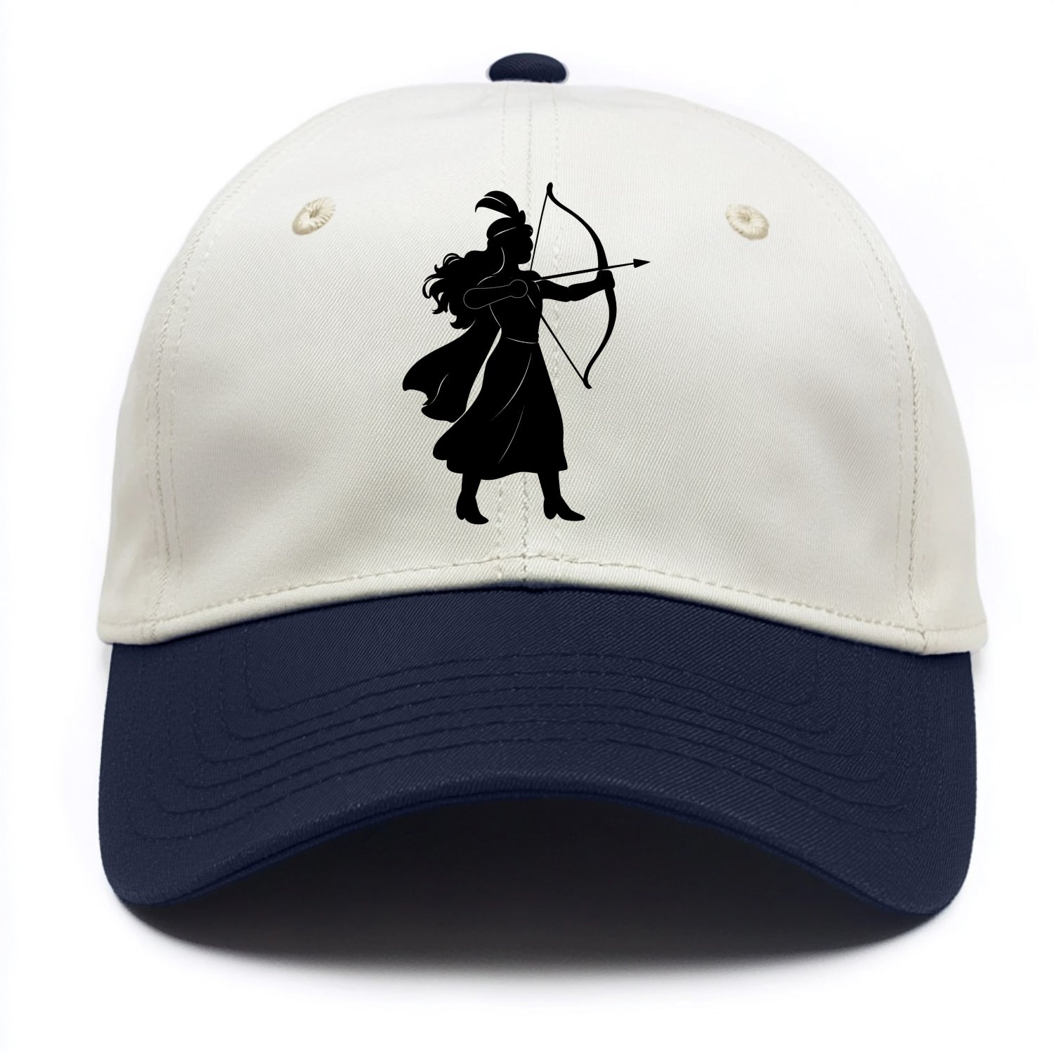 Warrior princess with bow and arrow - Two Tone Cap - Navy