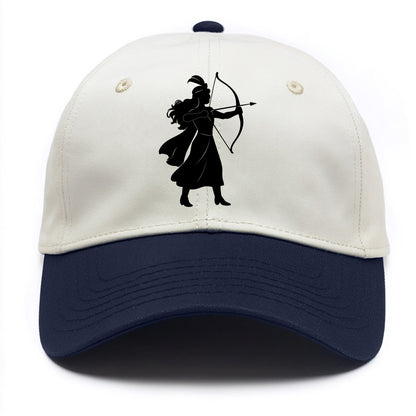 Warrior princess with bow and arrow - Two Tone Cap - Navy