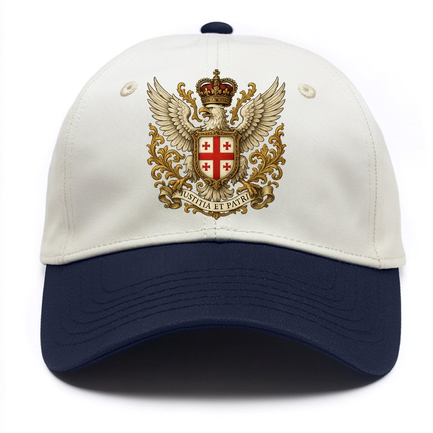 Georgia White Eagle Emblem  - Two Tone Cap - Navy