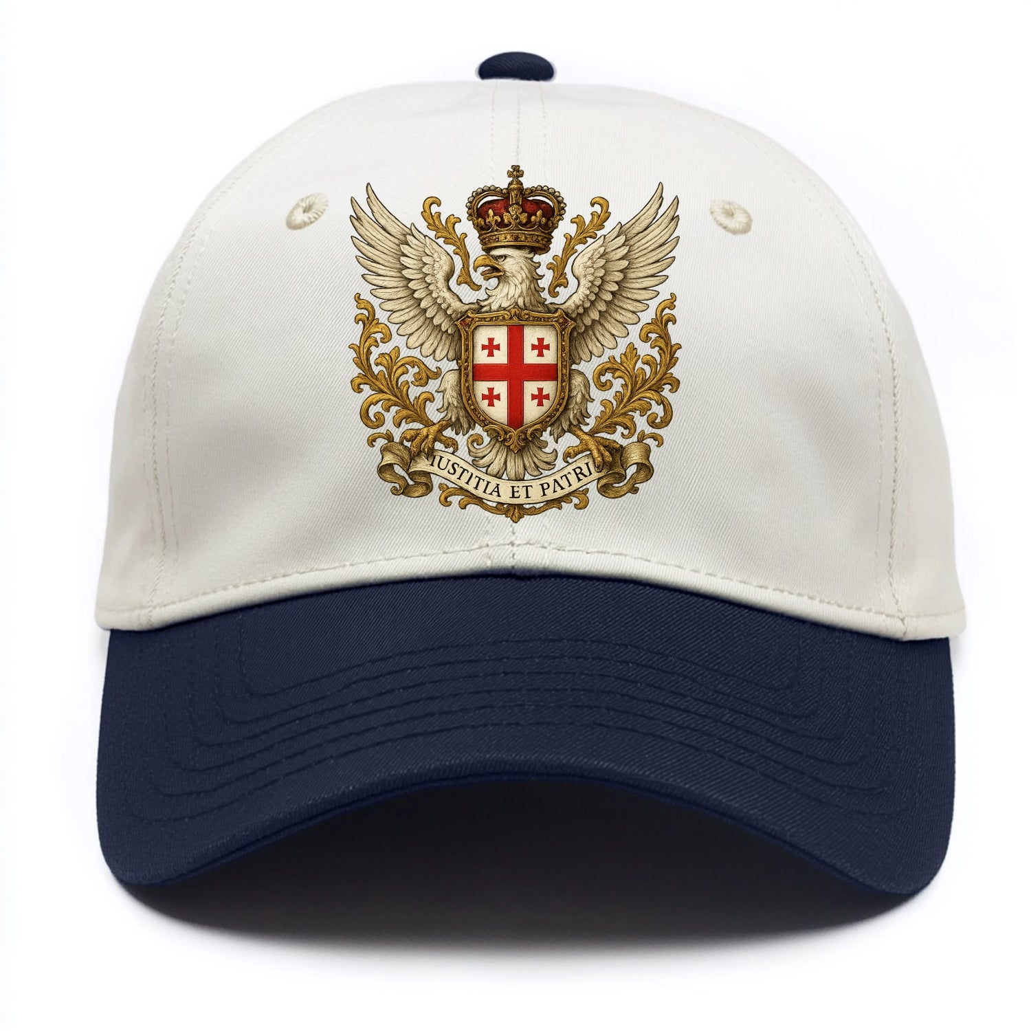 Georgia White Eagle Emblem  - Two Tone Cap - Navy