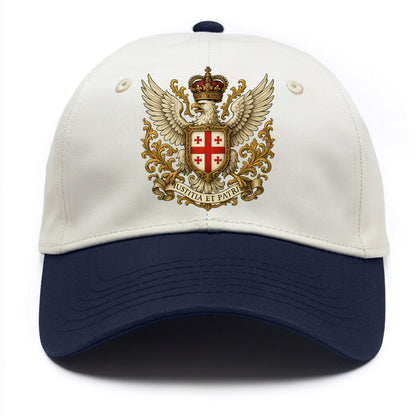 Georgia White Eagle Emblem  - Two Tone Cap - Navy