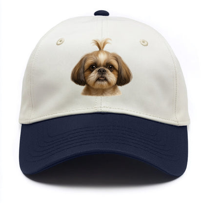 Shih Tzu  - Two Tone Cap - Navy