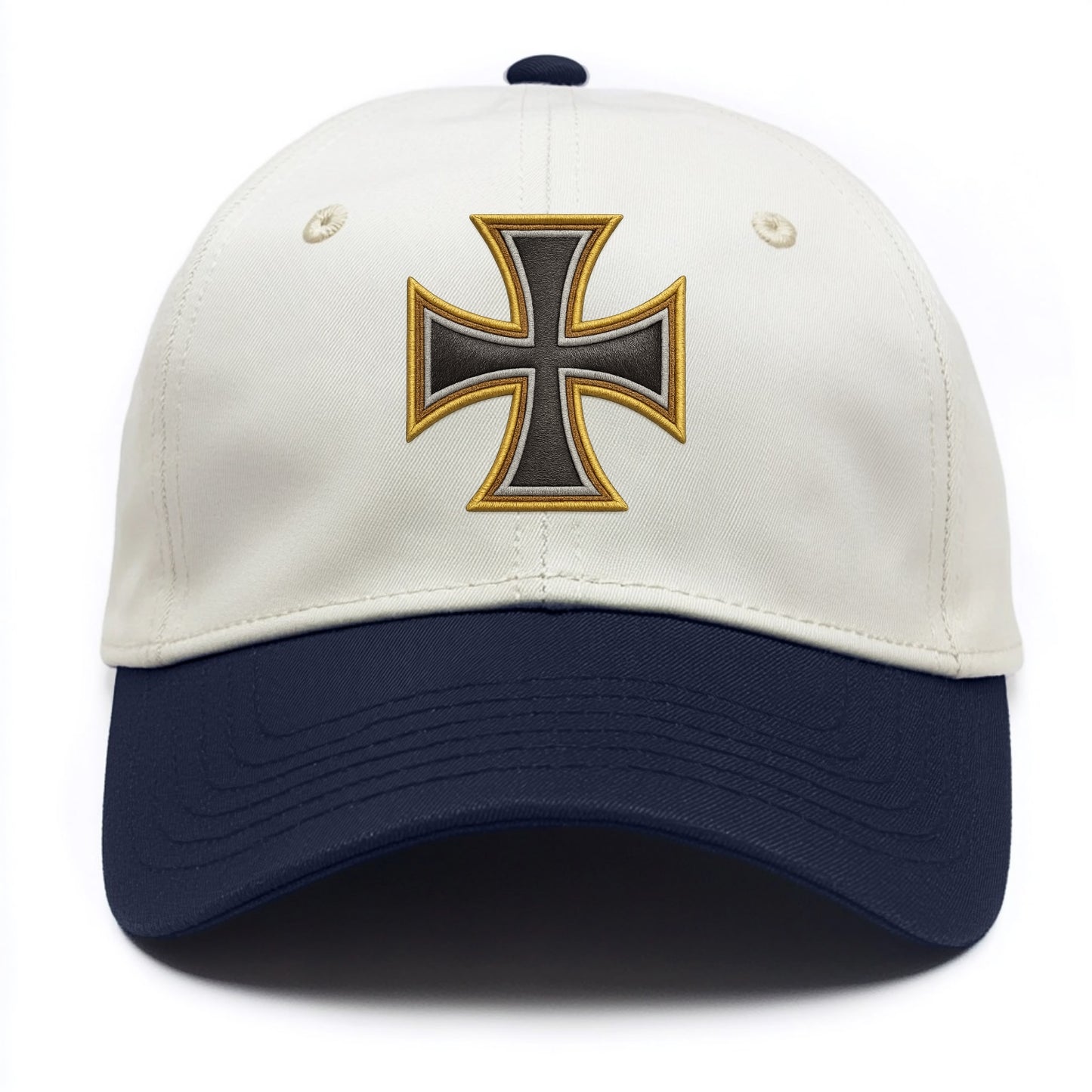 Teutonic Cross  - Two Tone Cap - Navy