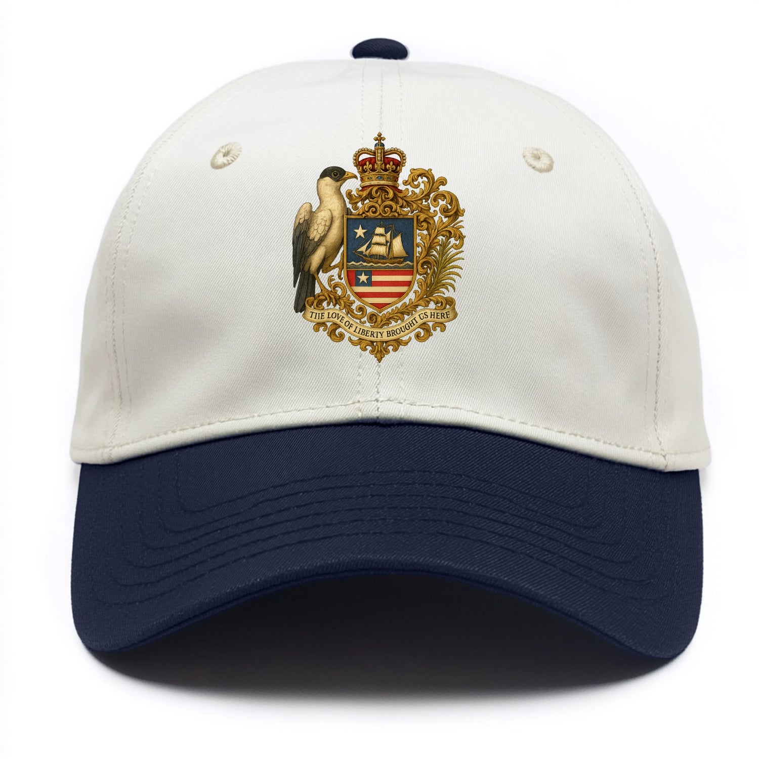 Liberia Pepper Bird Emblem  - Two Tone Cap - Navy