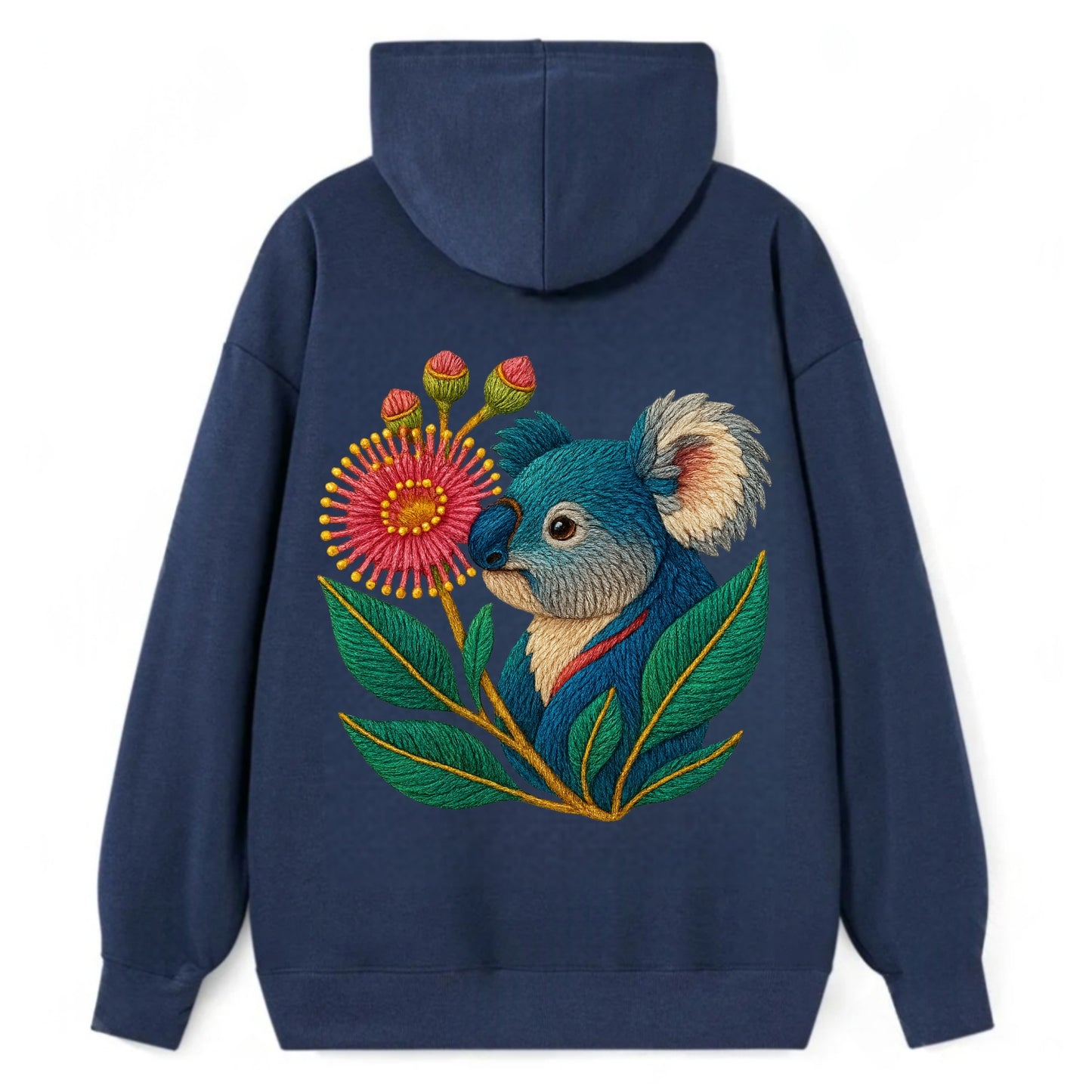 Koala Eucalyptus Bloom - Classic Pullover Hoodie - Navy