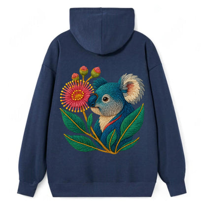 Koala Eucalyptus Bloom - Classic Pullover Hoodie - Navy