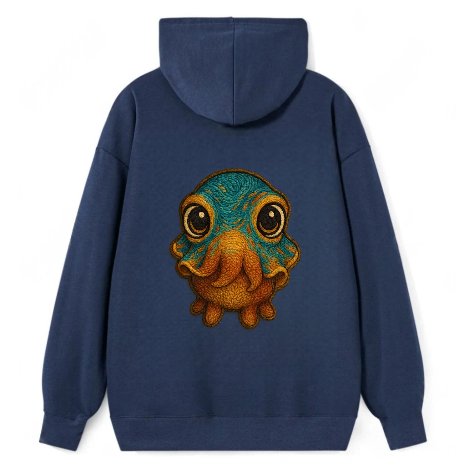 Baby Cuttlefish - color-changing skin, W-shaped pupil, front-facing, - Classic Pullover Hoodie - Navy