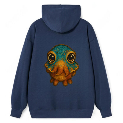 Baby Cuttlefish - color-changing skin, W-shaped pupil, front-facing, - Classic Pullover Hoodie - Navy