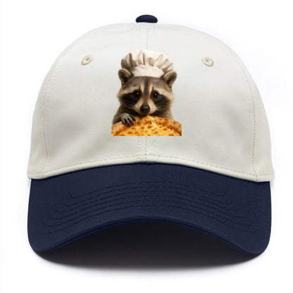 Pizza Dad Raccoon  - Two Tone Cap - Navy