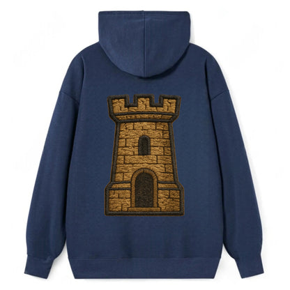 Castle Tower  - Classic Pullover Hoodie - Navy