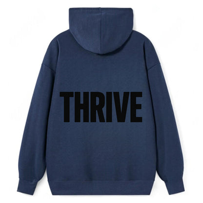 Bold typography design - "THRIVE" - flourishing, doing well - Classic Pullover Hoodie - Navy