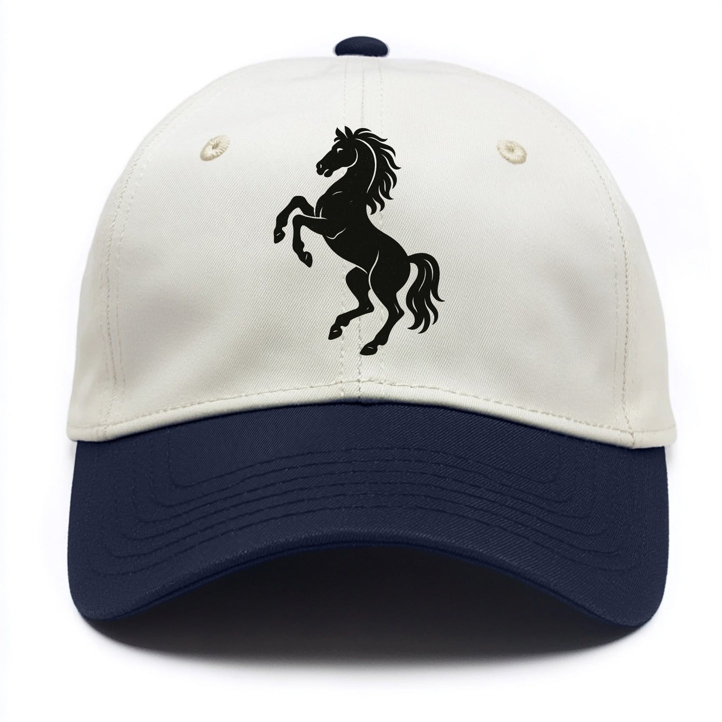 Stallion rearing on hind legs - Two Tone Cap - Navy