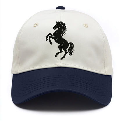 Stallion rearing on hind legs - Two Tone Cap - Navy