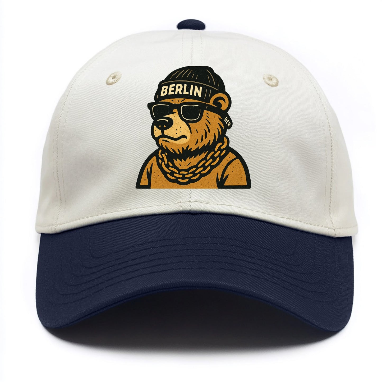 Berlin Bear - Two Tone Cap - Navy
