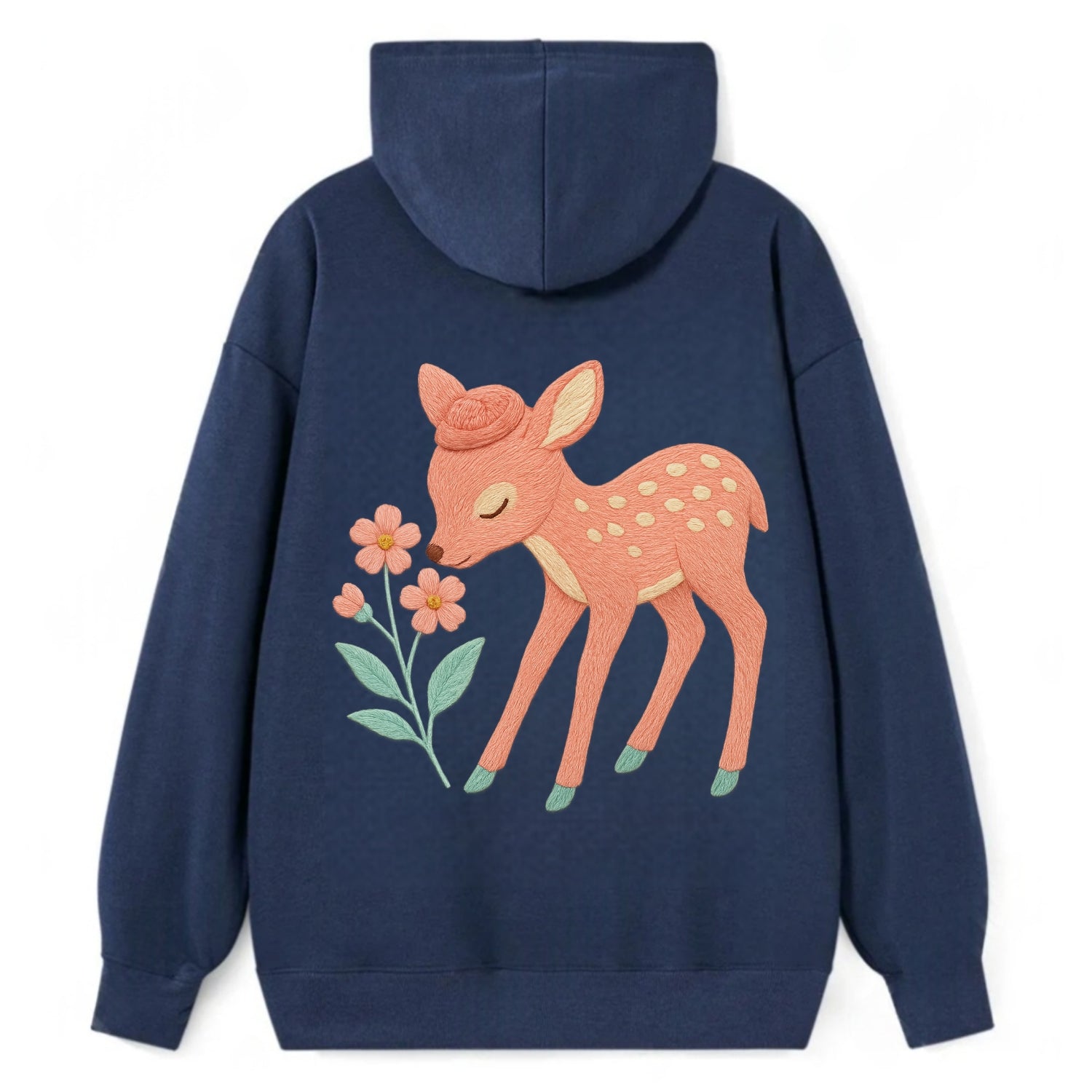 Coral Fawn - Classic Pullover Hoodie - Navy