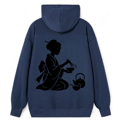 Geisha traditional tea ceremony - Classic Pullover Hoodie - Navy