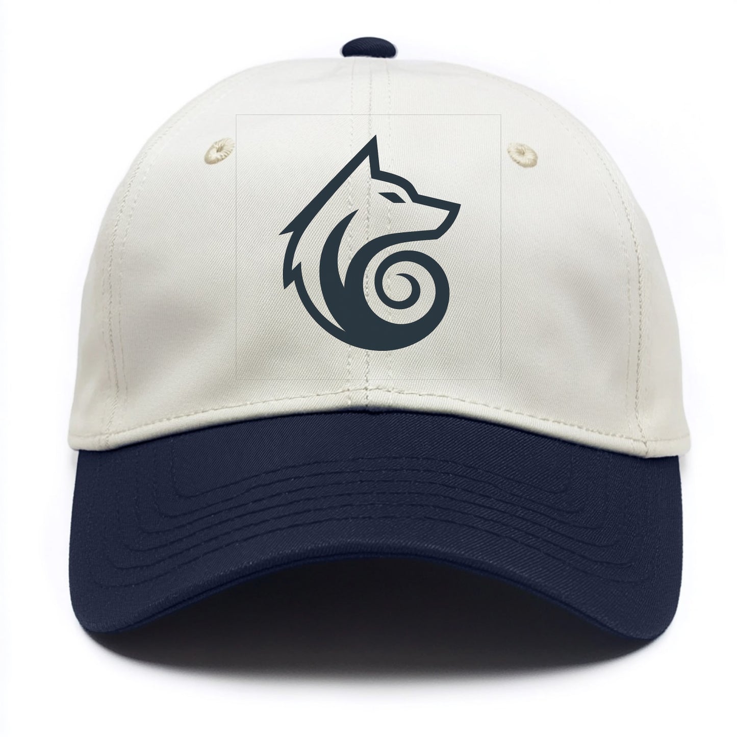 Wind Wolf Spiral  - Two Tone Cap - Navy