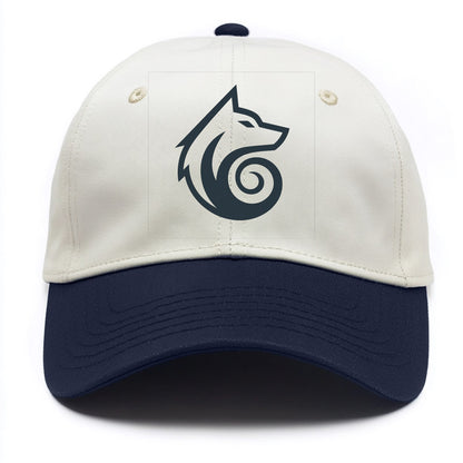 Wind Wolf Spiral  - Two Tone Cap - Navy