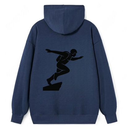 Base jumper launching off - Classic Pullover Hoodie - Navy