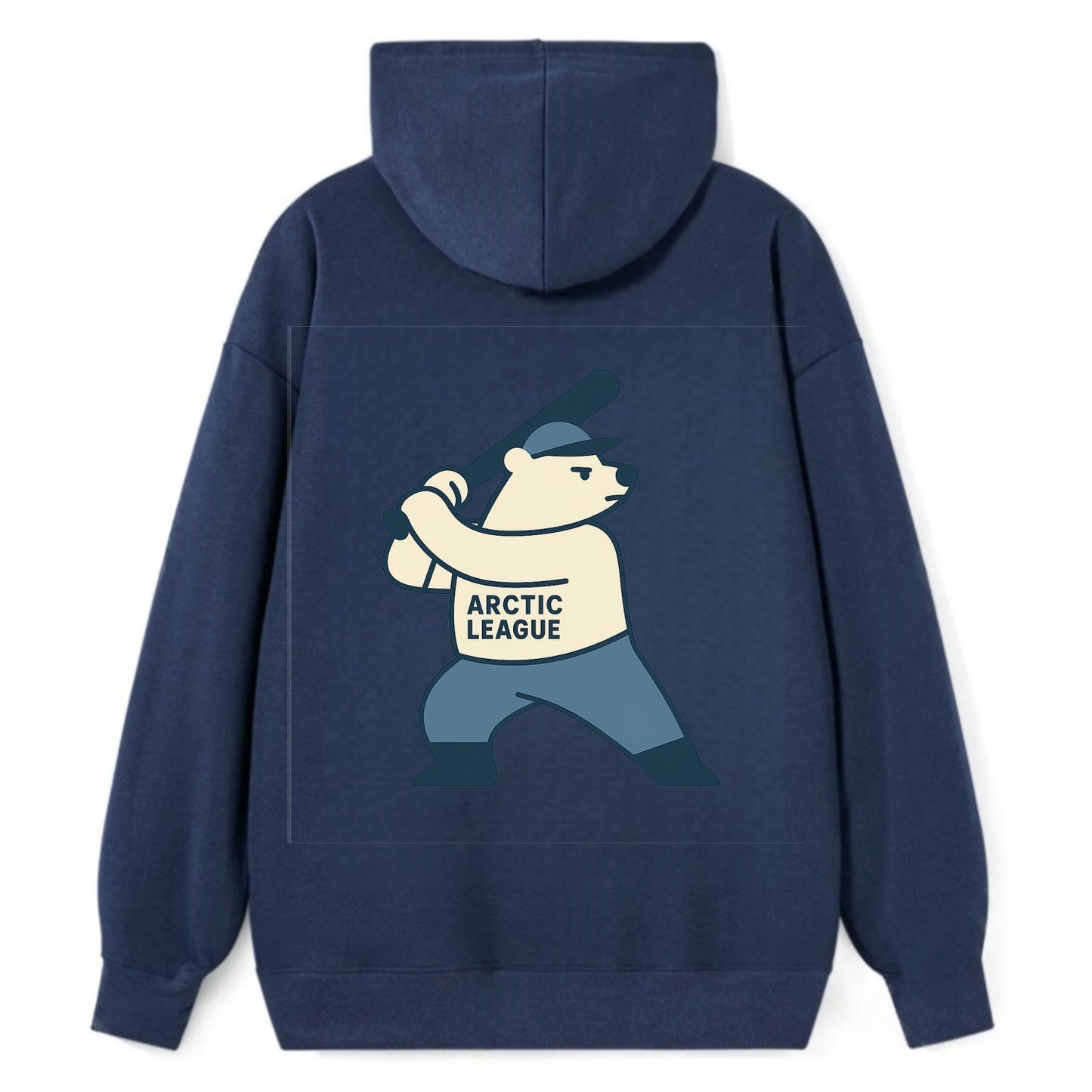 Polar Bear Baseball MVP - Classic Pullover Hoodie - Navy