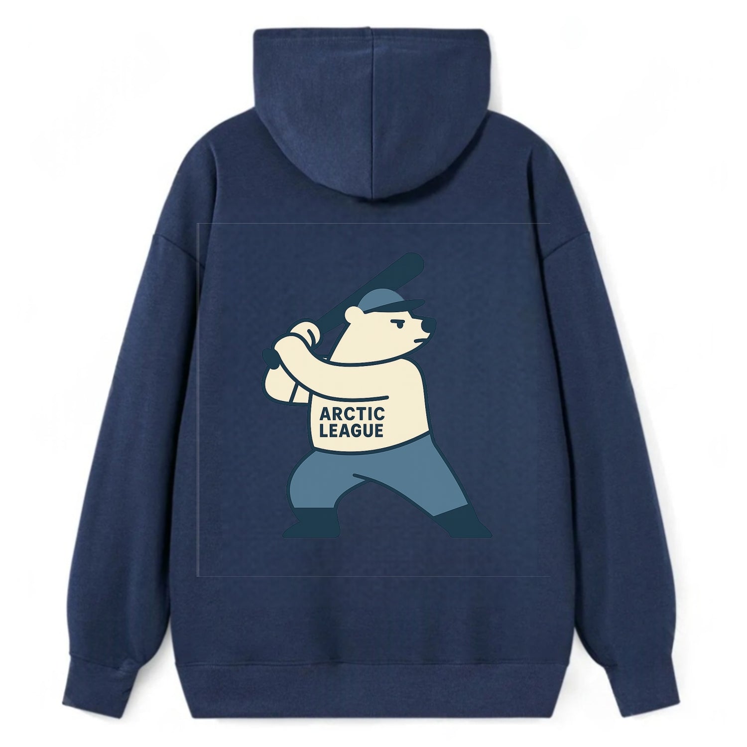 Polar Bear Baseball MVP - Classic Pullover Hoodie - Navy